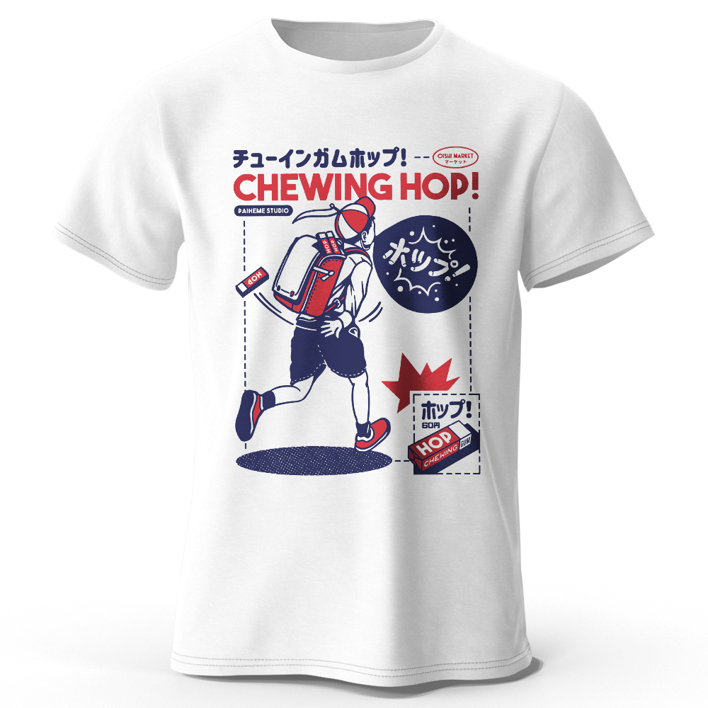 Japanese Snacks - Camiseta con estampado dibujado a mano
